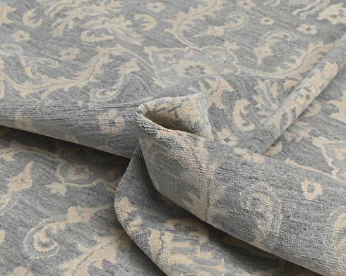 12x14 Ziegler Gray Afghan Hand Knotted Wool Area Rug